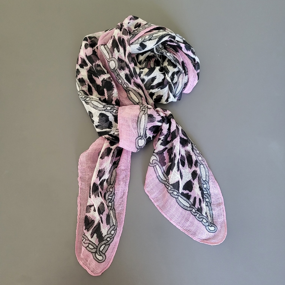 Long Lightweight Scarf Pink